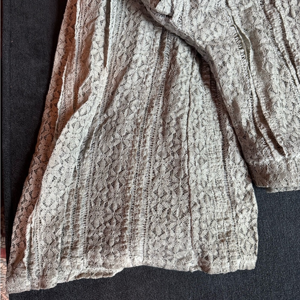 Grey/green Wide Leg lace flair pants with Elegant Style